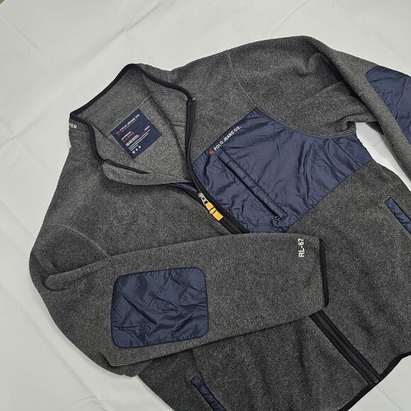 Ralph Lauren Other - RL Polo Jeans Company Ralph Lauren Men XL Gray Fleece RL-67 Patch Elbows Jacket